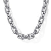 925 Sterling Silver Solid Faceted Men's Link Chain Necklace - NKM7350-22SVJJJ-Gabriel & Co.-Renee Taylor Gallery