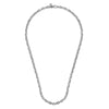 925 Sterling Silver Solid Faceted Men's Link Chain Necklace - NKM7350-22SVJJJ-Gabriel & Co.-Renee Taylor Gallery