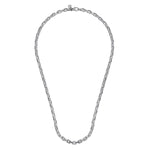 925 Sterling Silver Solid Faceted Men's Link Chain Necklace - NKM7350-22SVJJJ-Gabriel & Co.-Renee Taylor Gallery