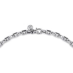 925 Sterling Silver Solid Faceted Men's Link Chain Necklace - NKM7350-22SVJJJ-Gabriel & Co.-Renee Taylor Gallery