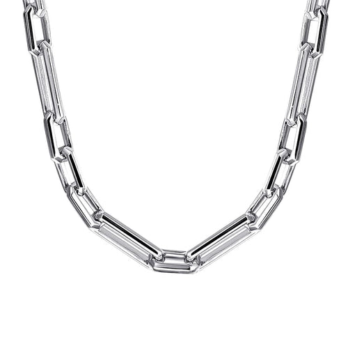 22 Inch 925 Sterling Silver Solid Figaro Chain Necklace - NKM2155-22SVJJJ-Gabriel & Co.-Renee Taylor Gallery