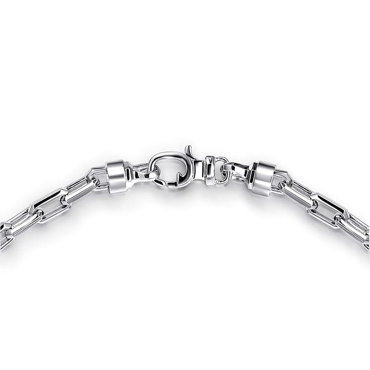 22 Inch 925 Sterling Silver Solid Figaro Chain Necklace - NKM2155-22SVJJJ-Gabriel & Co.-Renee Taylor Gallery