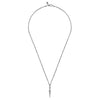 22 Inch 925 Sterling Silver White Sapphire Dagger Pendant Necklace - NKM2182-22SVJWS-Gabriel & Co.-Renee Taylor Gallery