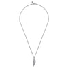 22" 925 Sterling Silver Wing Pendant Necklace - NKM2140-22SVJJJ-Gabriel & Co.-Renee Taylor Gallery