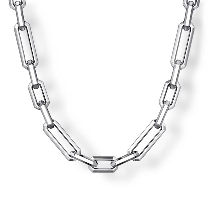 24 Inch 4.2mm 925 Sterling Silver Men's Solid Figaro Link Chain Necklace - NKM2155-24SVJJJ-Gabriel & Co.-Renee Taylor Gallery