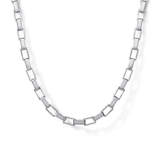 24 Inch 5mm 925 Sterling Silver Men's Solid Box Chain Necklace - NKM2158-24SVJJJ-Gabriel & Co.-Renee Taylor Gallery