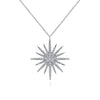 25 inch 14K White Gold Diamond Pavé Starburst Pendant Necklace - NK5308W45JJ-Gabriel & Co.-Renee Taylor Gallery