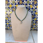 African Turquoise & Crystal Pendant-Carol Kahn-Renee Taylor Gallery