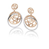 Rose Gold Plated Sterling Silver White Sapphire Earrings - 12/02028-RH/R-Breuning-Renee Taylor Gallery
