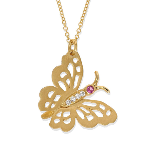14K Gold, Diamond & Sapphire Necklace - M3928-Marika-Renee Taylor Gallery
