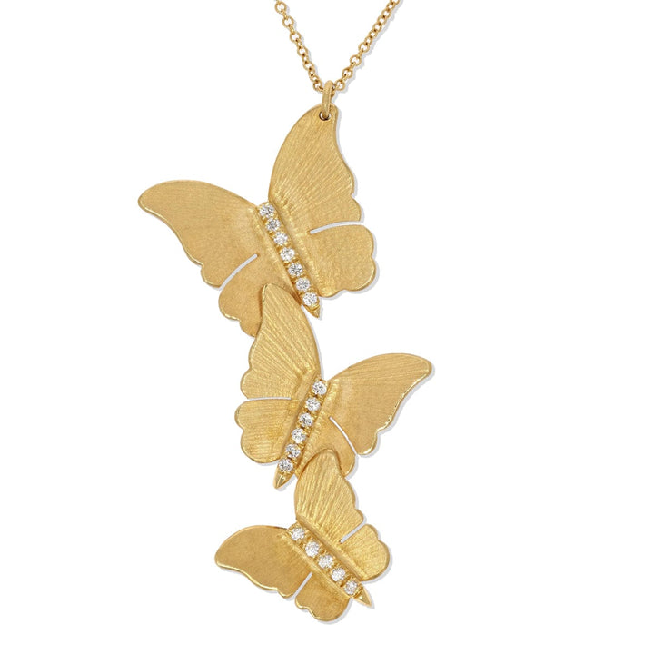 14K Gold & Diamond Butterfly Necklace - M7830-Marika-Renee Taylor Gallery