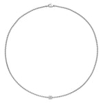 18ct White Gold Aria 0.17ct Diamond Necklace-FOPE-Renee Taylor Gallery