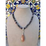 Chariot Beads & Pink Moonstone Pendant Necklace-Carol Kahn-Renee Taylor Gallery