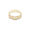 "ÉLITE" Irregular Gold Boules & Diamond Bars Double-Band Ring- AS18-583-Nanis-Renee Taylor Gallery