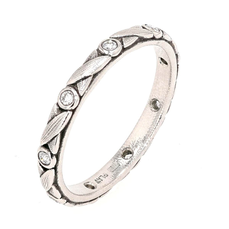 Platinum Crisscross Diamond Band - R-121PA-Alex Sepkus-Renee Taylor Gallery