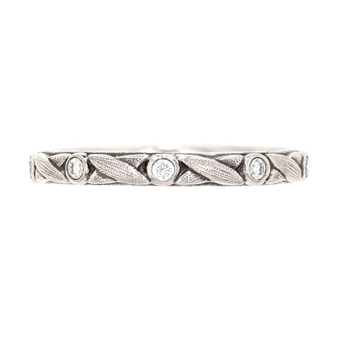 Platinum Crisscross Diamond Band - R-121PA-Alex Sepkus-Renee Taylor Gallery