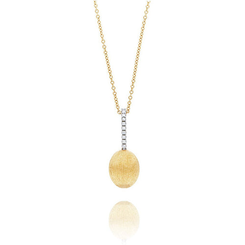 "ÉLITE" Gold Drop & Diamonds Bar Necklace - CS13-589-Nanis-Renee Taylor Gallery