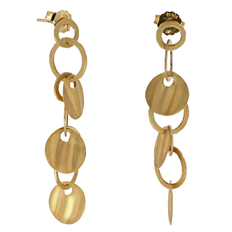 14K Gold Dangle Circle Earrings - M8355-Marika-Renee Taylor Gallery