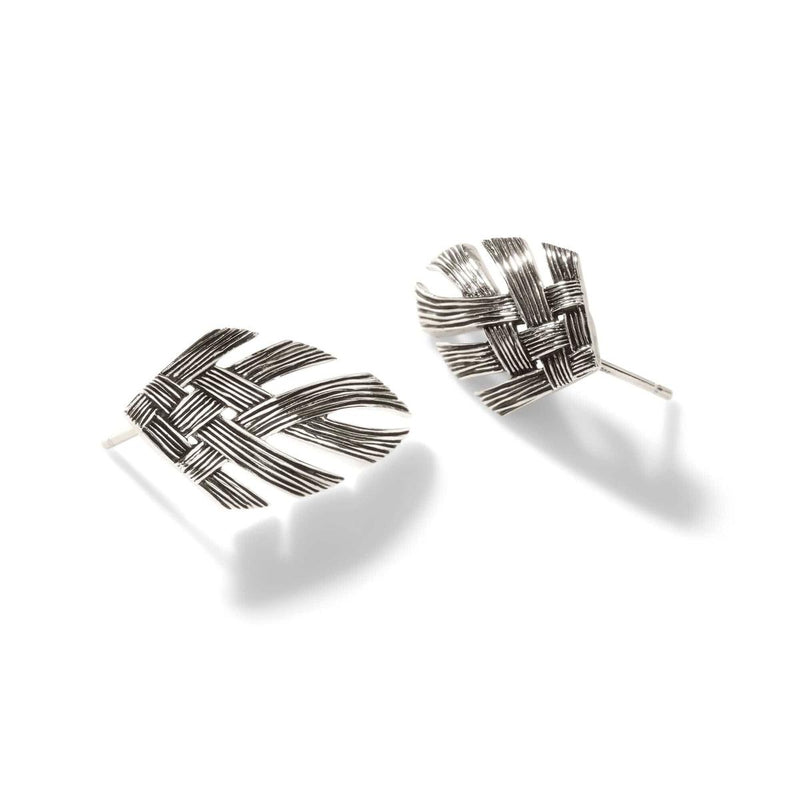 Bamboo Silver Earrings - EB50097-John Hardy-Renee Taylor Gallery