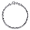 4mm 925 Sterling Silver Solid Mens Round Box Chain Bracelet - TBM2142SVJJJ-Gabriel & Co.-Renee Taylor Gallery
