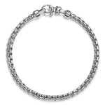 4mm 925 Sterling Silver Solid Mens Round Box Chain Bracelet - TBM2142SVJJJ-Gabriel & Co.-Renee Taylor Gallery