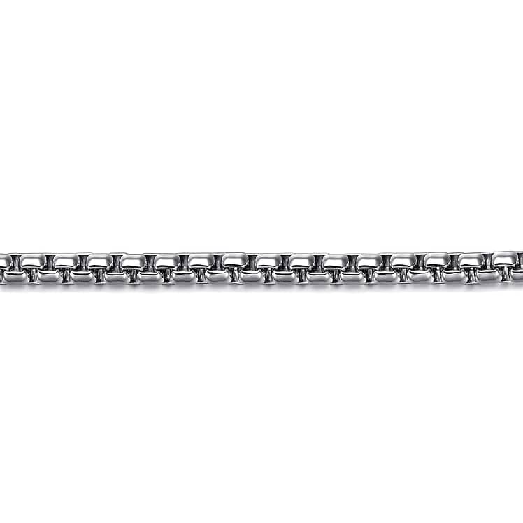 4mm 925 Sterling Silver Solid Mens Round Box Chain Bracelet - TBM2142SVJJJ-Gabriel & Co.-Renee Taylor Gallery
