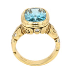 18K "Seashell" Blue Zircon Ring - R-215-Alex Sepkus-Renee Taylor Gallery