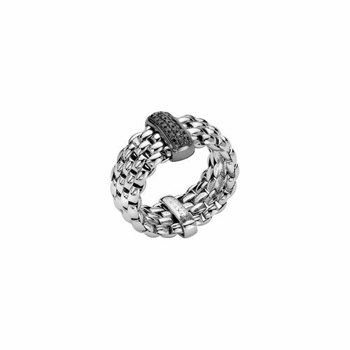 Flex It Panorama 18K White Gold Black Diamond Ring-FOPE-Renee Taylor Gallery