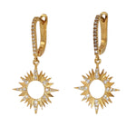 Marika 14k Gold & Diamond Sunburst Earrings - M8758-Marika-Renee Taylor Gallery