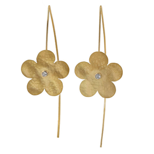Marika 14k Gold & Diamond Flower Earrings - M8444-Marika-Renee Taylor Gallery