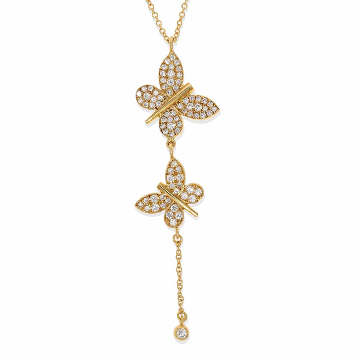 14K Gold & Diamond Butterfly Necklace - M8646-Marika-Renee Taylor Gallery