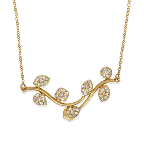14K Gold & Diamond Vine Necklace - M8849-Marika-Renee Taylor Gallery