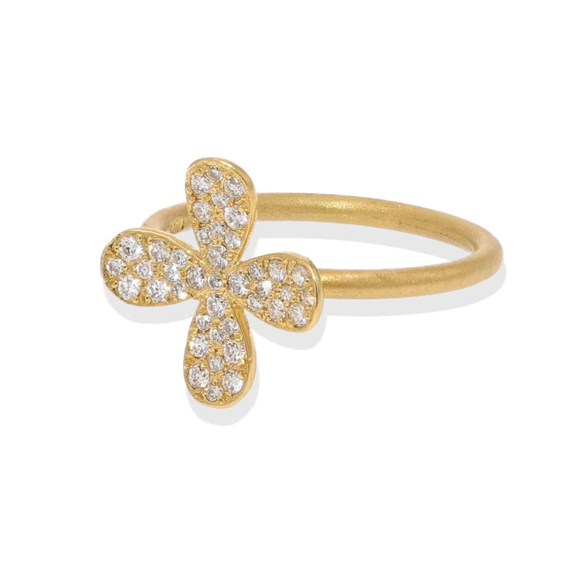 Marika Diamond & 14k Gold Flower Ring - MA8824-Marika-Renee Taylor Gallery