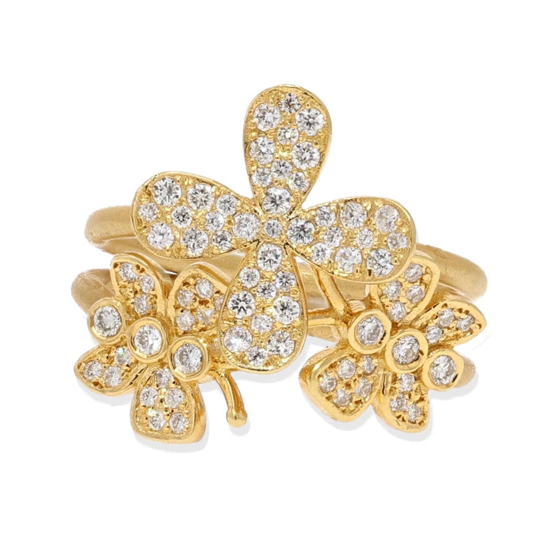 Marika Diamond & 14k Gold Flower Ring - MA8824-Marika-Renee Taylor Gallery