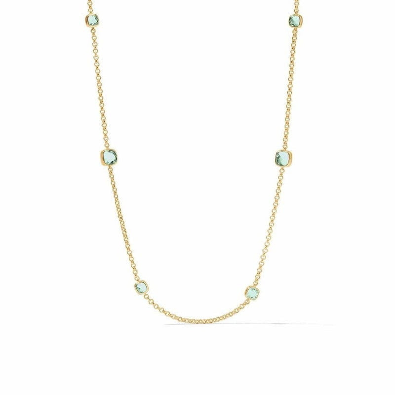 Aquitaine Station Necklace - Aquamarine Blue-Julie Vos-Renee Taylor Gallery