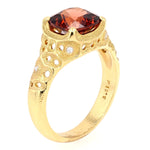 18K "Dange" Ring set with Malaya Garnet - R-230-Alex Sepkus-Renee Taylor Gallery