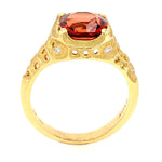 18K "Dange" Ring set with Malaya Garnet - R-230-Alex Sepkus-Renee Taylor Gallery