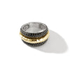 Classic Chain 18K Hammered Gold & Black Sapphire Palu Dome Ring - RZS90086554BLSBN-John Hardy-Renee Taylor Gallery