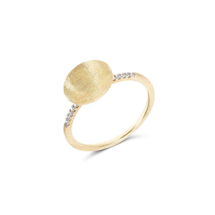 "ÉLITE" DIAMONDS AND HAND-ENGRAVED GOLD BOULE RING - AS25-583-Nanis-Renee Taylor Gallery