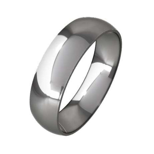 6mm Tantalum Dome Ring with Polished Finish-Heavy Stone-Renee Taylor Gallery