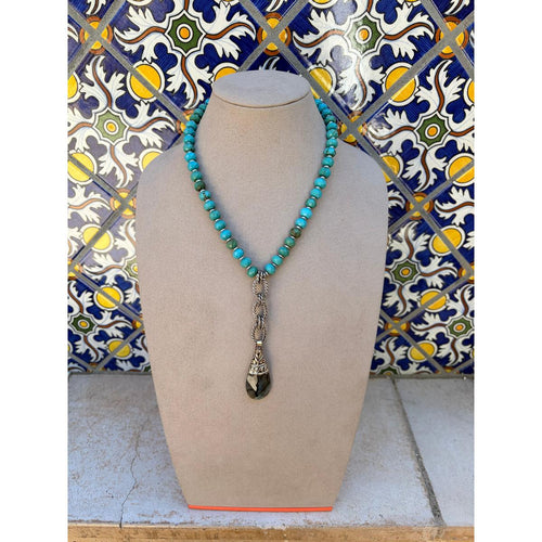 Turquoise & Labradorite Necklace-Carol Kahn-Renee Taylor Gallery