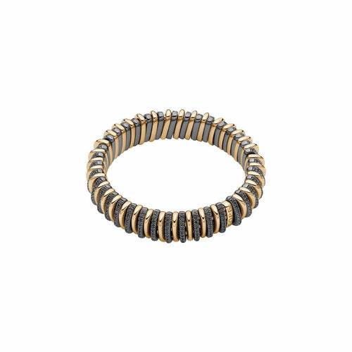 Flex'it Panorama Collection Bracelet with Black Diamonds and 18K Yellow Gold-FOPE-Renee Taylor Gallery