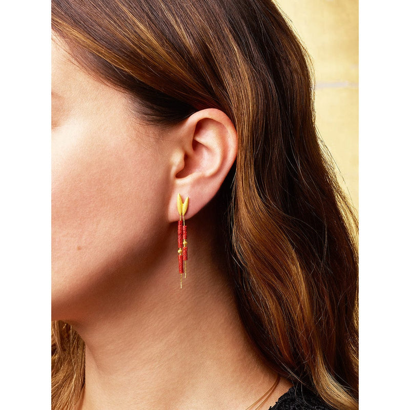 Venalis Red Coral Earrings - 15766296-Bernd Wolf-Renee Taylor Gallery