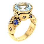 18K Sapphire and Diamond "Orchard" Ring - R-115 AQUAMARINE-Alex Sepkus-Renee Taylor Gallery