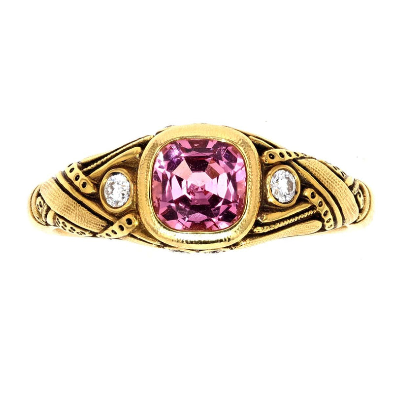 18K and Diamond "Reed" Ring PINK SPINEL-Alex Sepkus-Renee Taylor Gallery