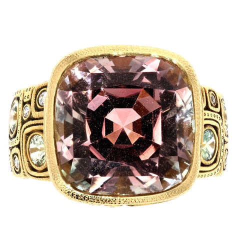 18K "Windows" Diamond, Sapphire and Tourmaline Ring - R-102S-Alex Sepkus-Renee Taylor Gallery