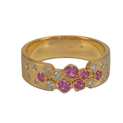 14K Gold, Pink Sapphire & Diamond Ring - M9153-Marika-Renee Taylor Gallery