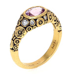 18K, Diamond and Color Center Stone Ring Pink Sapphire - R-79-Alex Sepkus-Renee Taylor Gallery