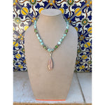Green & Pink Moonstone Necklace-Carol Kahn-Renee Taylor Gallery