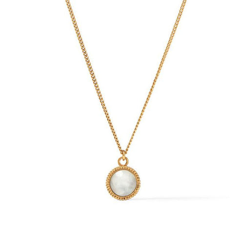 Fleur-de-Lis Solitaire Necklace - Iridescent Clear Crystal-Julie Vos-Renee Taylor Gallery